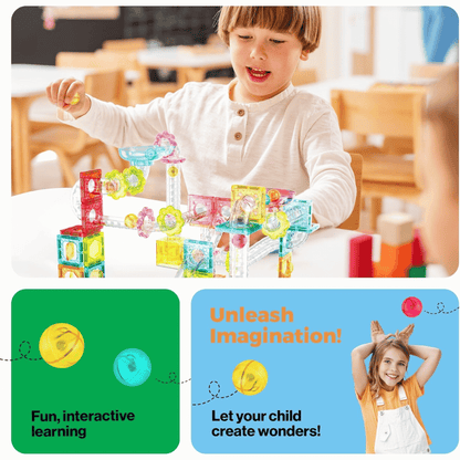 PICASSO MAGNETIC MARBLE RUN TRAVEL100PCS