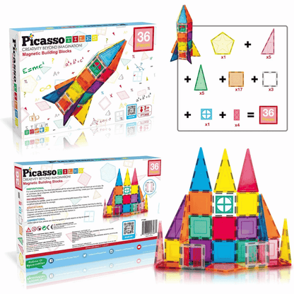 PICASSO MAGNETIC TILES ROCKET SHIP 36PCS
