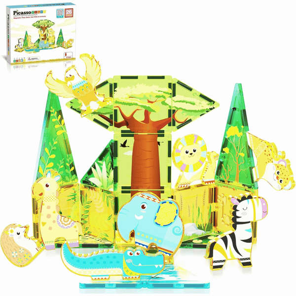 PICASSO MAGNETIC TILES SAFARI SET 26PCS