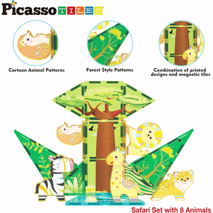 PICASSO MAGNETIC TILES SAFARI SET 26PCS