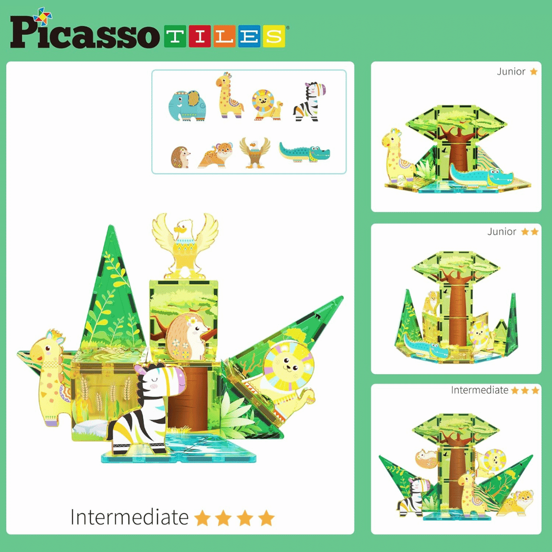 PICASSO MAGNETIC TILES SAFARI SET 26PCS