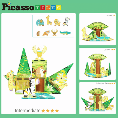 PICASSO MAGNETIC TILES SAFARI SET 26PCS