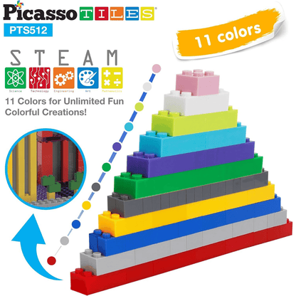 PICASSO MAGNETIC TILES B.BRICKS 512PCS
