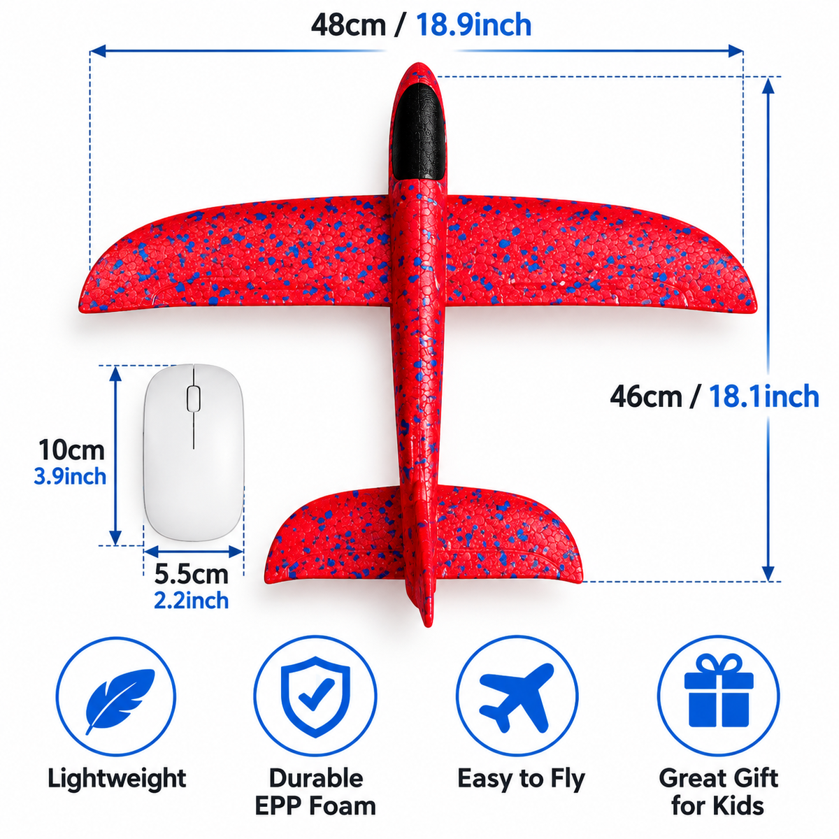 2-Piece Foam Glider Airplane Set