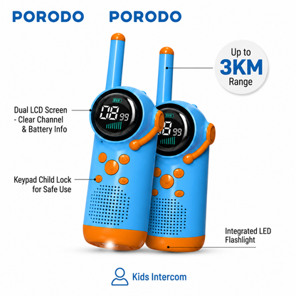 Porodo kids dual lcd walkie talkie 4380/4458 Pink / Blue