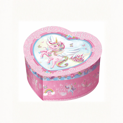 PW HEART SHAPE MUSIC JEWELRY BOX
